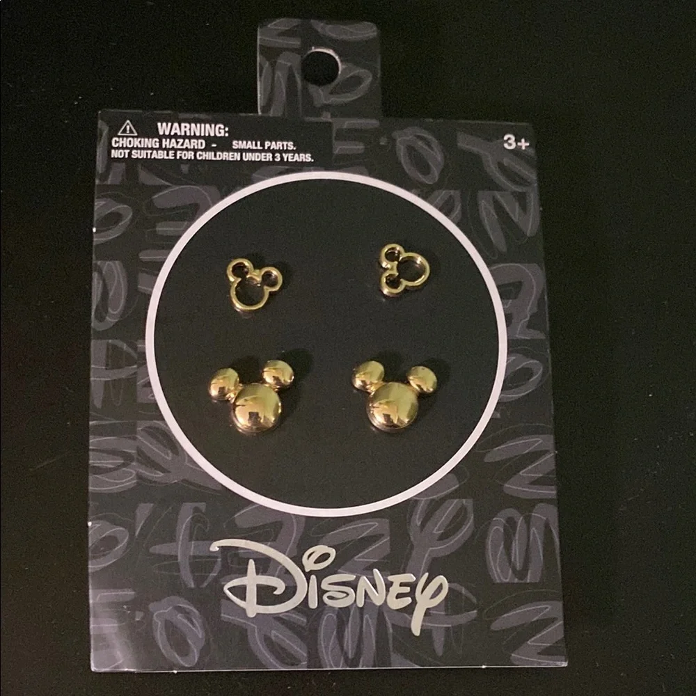 Disney Gold Mickey Mouse Jewelry Set